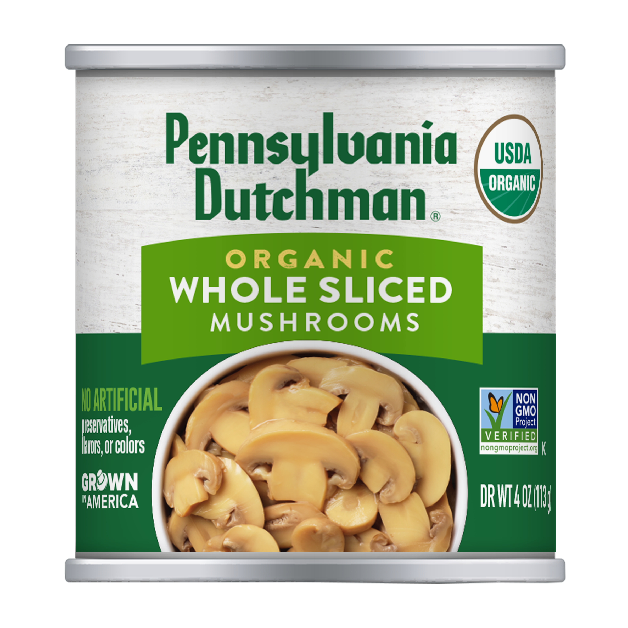 Penn Dutch Whole Sliced Org 4Oz Clean Label Can Mock Uppng